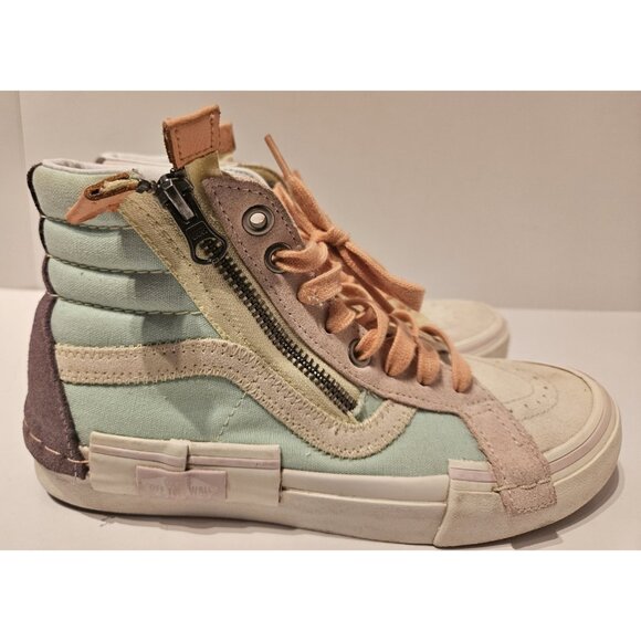 Vans Sk8-Hi Reissue CAP Pastel Shoes Color Block High Top Zip Womens 6 Men 4.5 - Picture 3 of 13